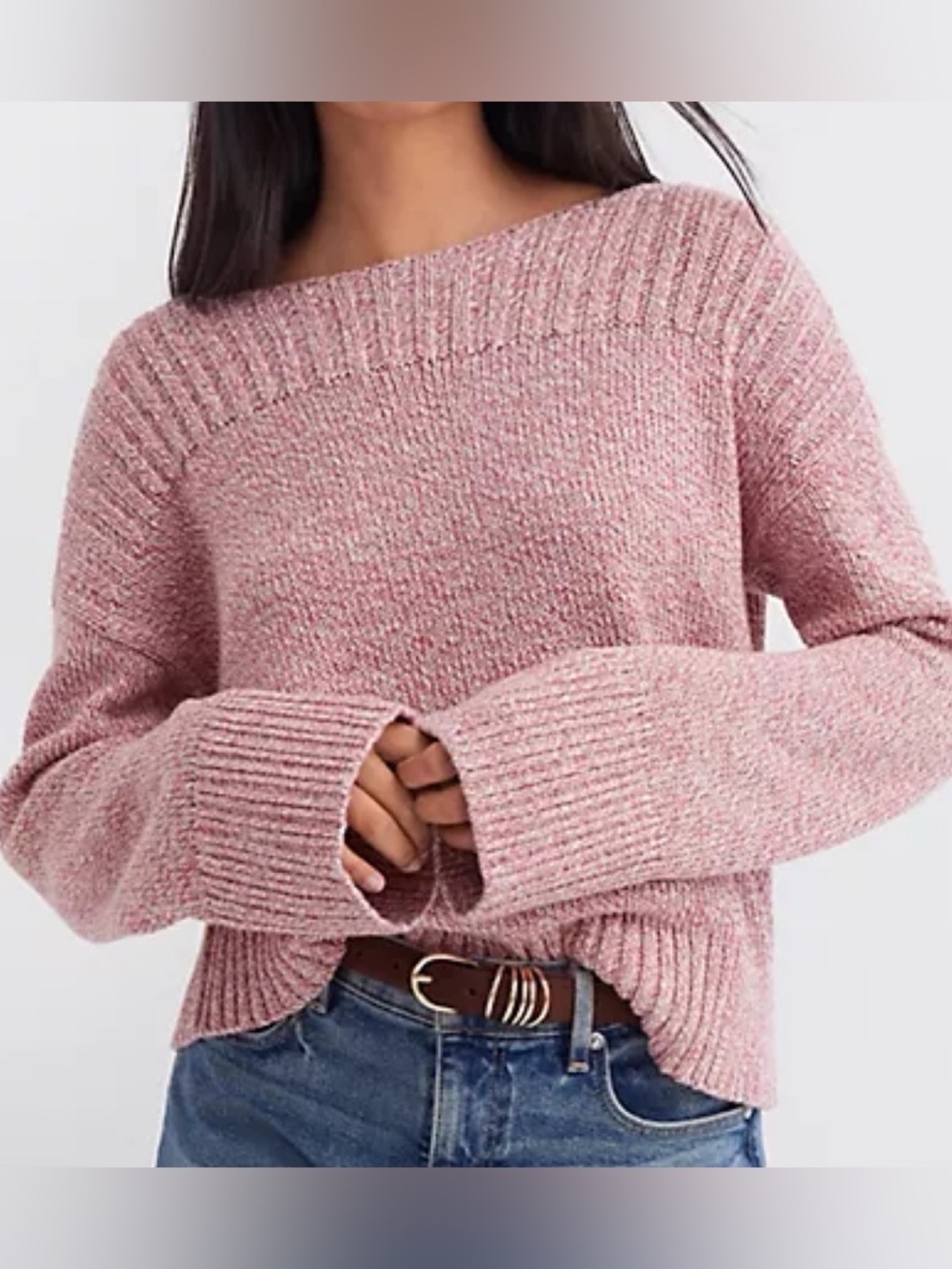 LOFT Ribtrim Boatneck Sweater